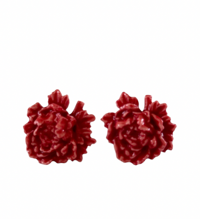 Pendientes Peonia Simple Juicy Porcelain