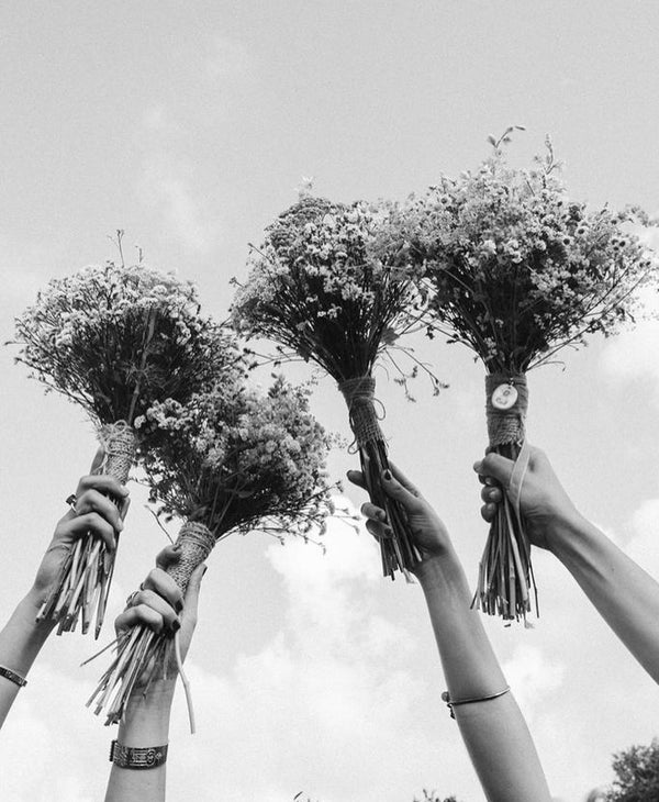 Personalized Bridal Bouquet Medals on one side