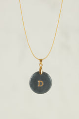 Medallas personalizadas grande una inicial con cadena