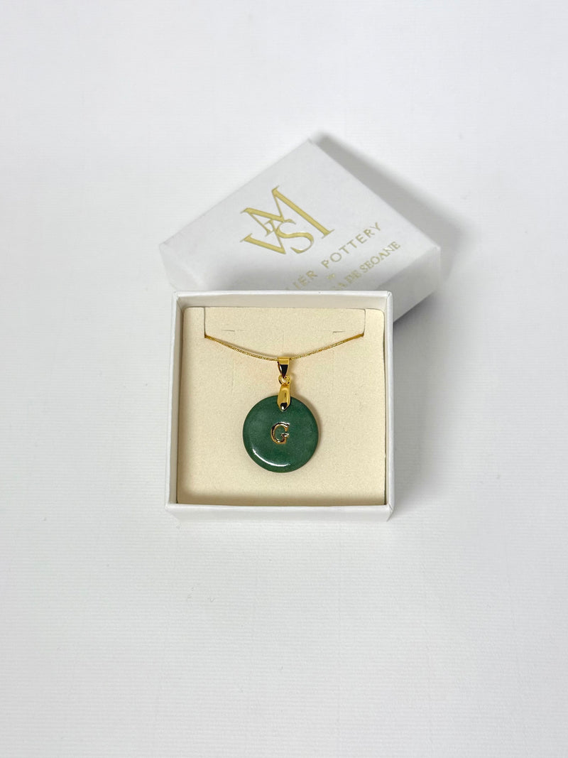 Medallas personalizadas una inicial con cadena