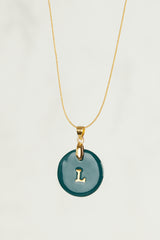 Medallas personalizadas grande una inicial con cadena