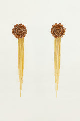 Pendientes Rosita Gold con flecos