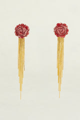 Pendientes Rosita Gold con flecos