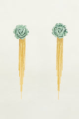 Pendientes Rosita Gold con flecos