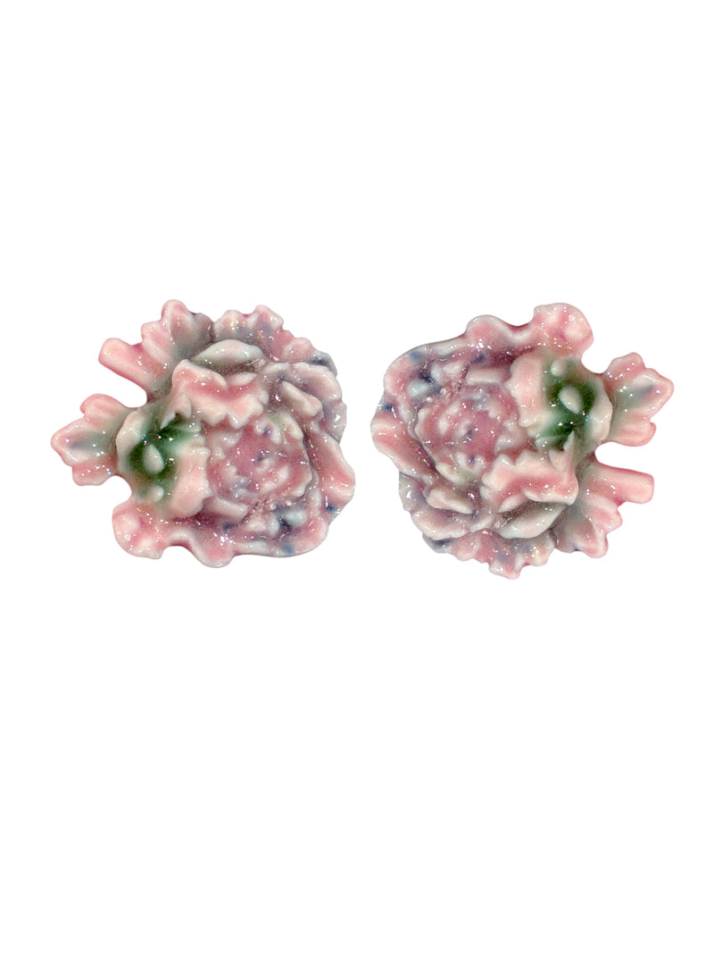 Simple Peony Earrings