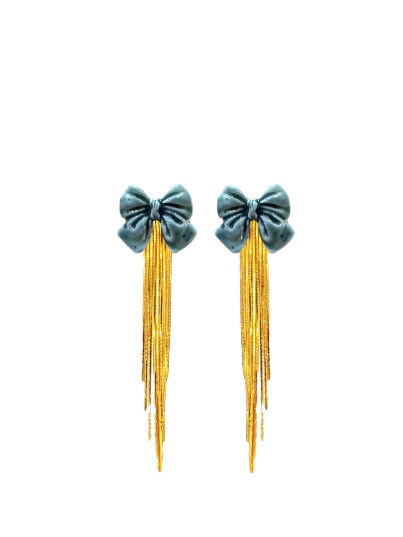 Pendientes Preppy Gold Ribbon Labiescona