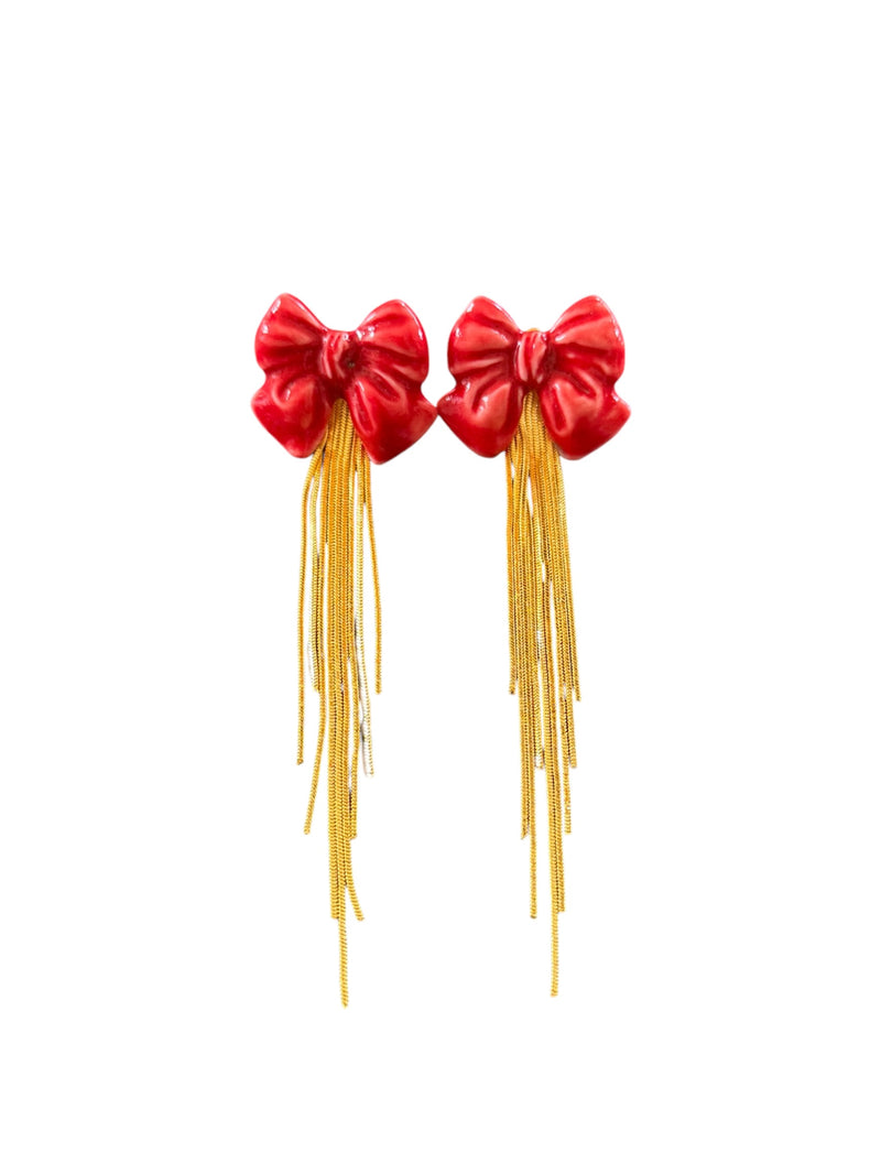 Pendientes Preppy Gold Ribbon Labiescona