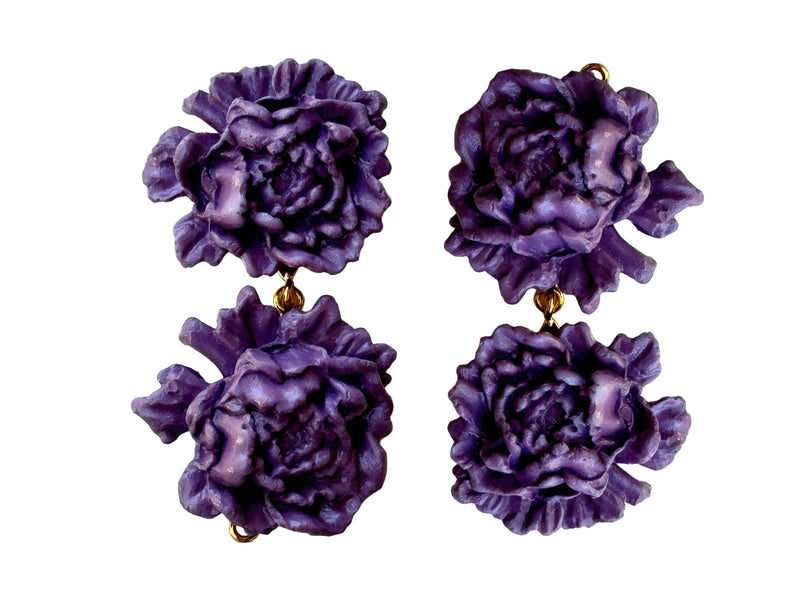 Pendientes Peonia Doble