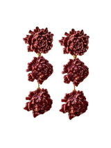 Pendientes Peonia Triple