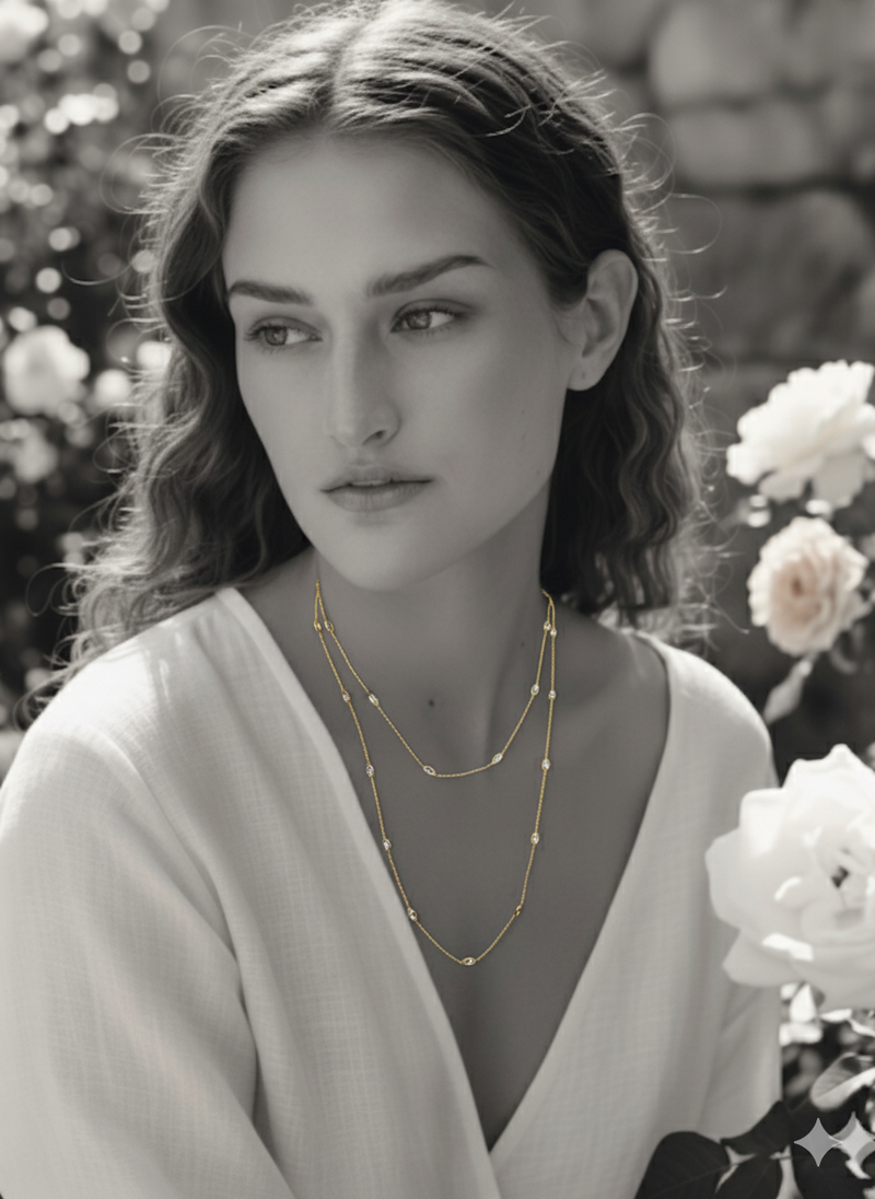 Swarovski Gold Chain 