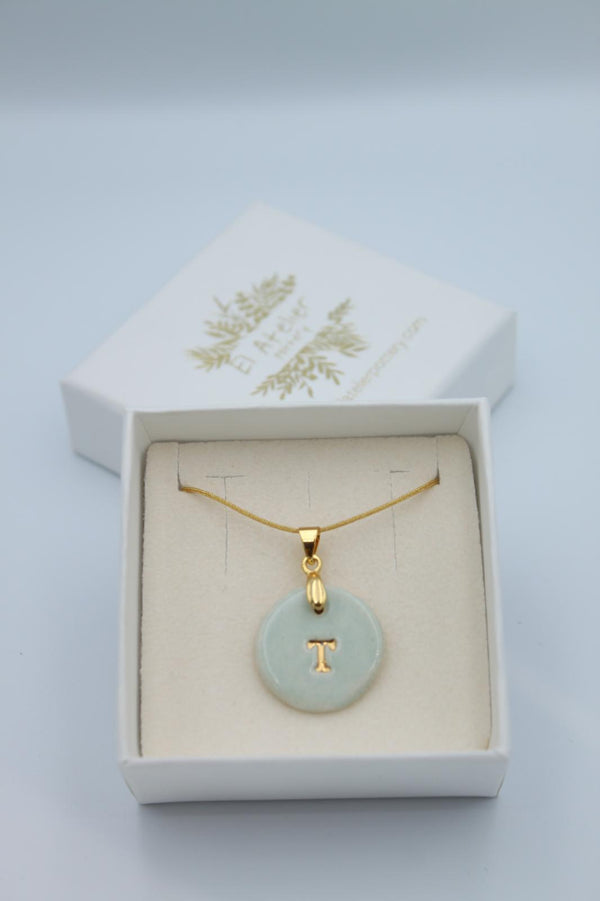 Medallas personalizadas una inicial con cadena