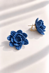 Pendientes Rosa de Jardín for Redondo Brand M - Azul