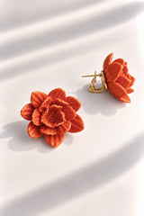 Pendientes Rosa de Jardín for Redondo Brand M - Naranja