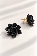 Pendientes Rosa de Jardín for Redondo Brand M - Negro