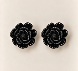 Pendientes Rosa de Jardín for Redondo Brand M - Negro