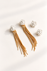 Pendientes Rosa de Jardín for Redondo Brand S - Blanco