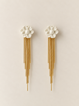 Pendientes Rosa de Jardín for Redondo Brand S - Blanco