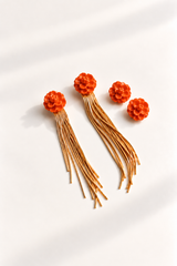 Pendientes Rosa de Jardín for Redondo Brand S - Naranja